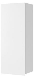 CALABRINI WISZ PION falra szerelhető Szekrény, 45x117x32, fehér/magasfényű fehér