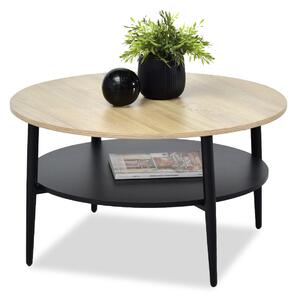 Dohányzóasztal Randolf Xl (sonoma + fekete)