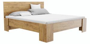 FORTE ágy + matrac, 180x200, arany tölgy