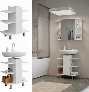 Vicco Fynn 60 cm mosdószekrény – fehér, nyitott polcokkal