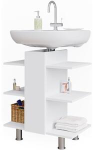 Vicco Fynn 60 cm mosdószekrény – fehér, nyitott polcokkal