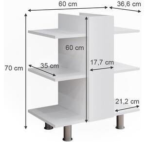 Vicco Fynn 60 cm mosdószekrény – fehér, nyitott polcokkal