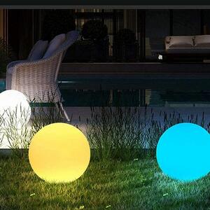Solar világító gömb, LED, 16 szín opció, 30 cm