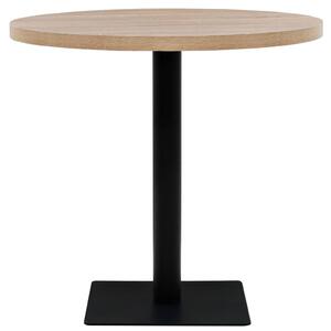 VidaXL kerek, tölgyfa színű MDF/acél bisztró asztal 80 x 75 cm