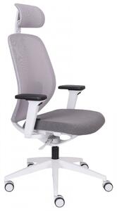 GRO-4U GS HD Grey ergonomikus forgószék deréktámasszal és fejtámlával