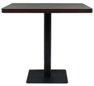 VidaXL sötét hamuszínű MDF/acél bisztró asztal 80 x 80 x 75 cm