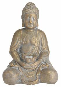 Solar Buddha szobor LED arany, 44 cm