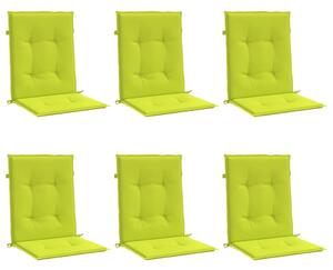 VidaXL 6 db élénkzöld oxford szövet háttámlás székpárna 100x50x3 cm