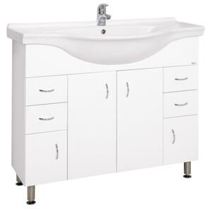 Fürdőszobaszekrény mosdóval Keramia Pro 102x85x55 cm fehér lesk PRO100DV