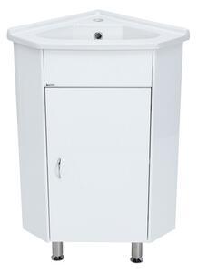 Fürdőszobaszekrény mosdóval Keramia Pro 57,3x85x41 cm fehér lesk PRORSDV