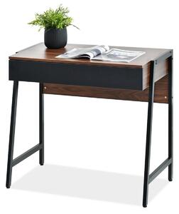 PC asztal Norway (sötét dió + fekete)