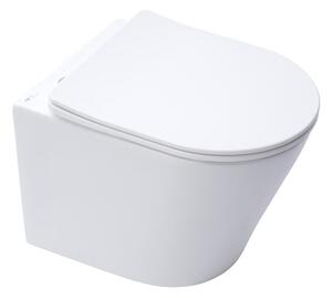 Wc soft close ülőkével SAT Infinitio fehér színben matt felülettel hátsó kifolyással SATINF010RREXPWM