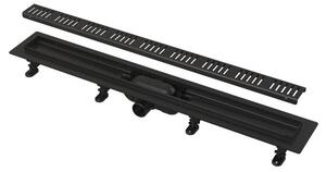 Zuhanyzó vályú Alca 75 cm fekete szőnyeg APZ10BLACK-750M