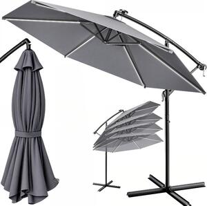 Deuba LED napernyő Mali Ø350 cm - antracit