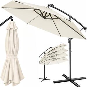 Deuba LED napernyő Mali Ø330 cm - krém