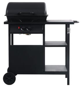 VidaXL fekete gáz grillező 3 szintes kisasztallal