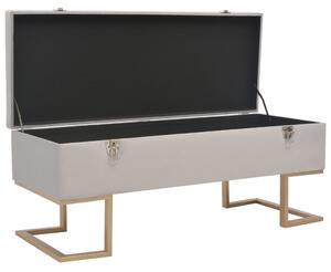 VidaXL szürke bársonypad tárolórekesszel 105 cm