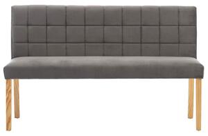VidaXL szürke bársony pad 140 cm