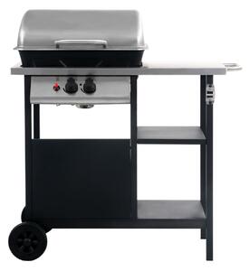 VidaXL fekete és ezüst gáz grillező 3 szintes kisasztallal