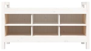 VidaXL fehér tömör fenyőfa előszoba pad 110 x 40 x 60 cm