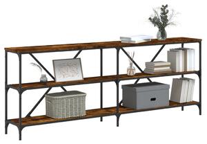 VidaXL sonoma tölgy színű szerelt fa és vas konzolasztal 200x30x75 cm