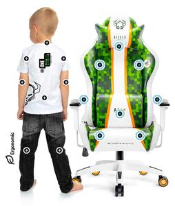 Gamer szék Kido by Diablo X-One 2.0 Craft Edition: Fehér-zöld