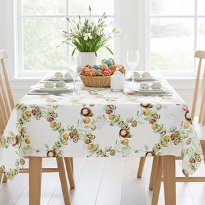 Húsvéti jacquard terítő tojás és fészek motívummal, szélessége 140 cm