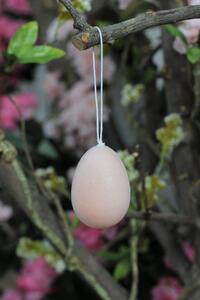 Rózsaszín felfüggeszthető húsvéti tojás 6cm