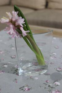 Ovális üveg váza 11cm