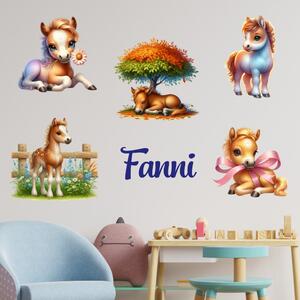 Ló-csikó- falmatrica saját névvel