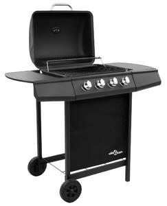 VidaXL fekete gáz grillsütő 4 égővel