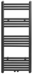 VidaXL Fekete fürdőszobai egyenes törölközőtartó központi fűtéssel 500x1160mm