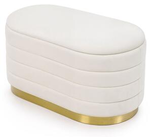 AKORD BELLA Tárolós Puff Welur Krém Modern Glamour