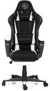 Master GM2-W-L kényelmes főnöki gamer szék forgószék lábtartóval