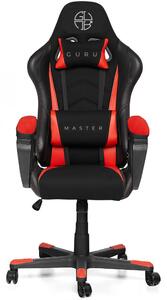 Gamer szék kényelmes főnöki forgószék Guru Master piros GM2-R