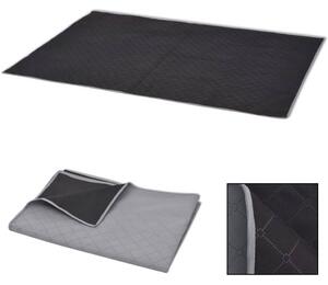 VidaXL 150x200 cm piknik takaró szürke és fekete
