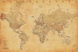 Plakát Antik világtérkép, (91.5 x 61 cm)