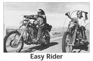 Plakát EASY RIDER - riding motorbikes (B&W), (102 x 69 cm)