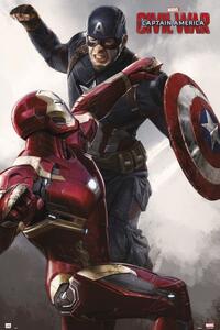 Plakát Amerika Kapitány: Polgárháború - Cap VS Iron Man, (61 x 91.5 cm)