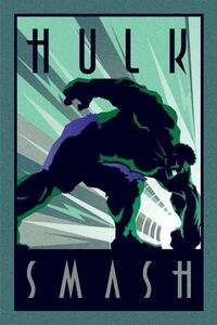 Plakát Marvel Deco - Hulk, (61 x 91.5 cm)