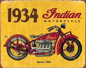 Fém tábla INDIAN MOTORCYCLES - 1939, (40 x 31.5 cm)