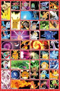 Plakát Pokémon - moves, (61 x 91.5 cm)