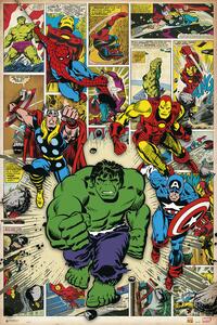 Plakát Marvel Comic - Here Come The Heroes, (61 x 91.5 cm)