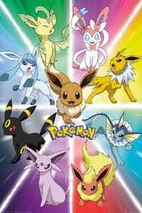 Plakát Pokemon - Eevee Evolution, (61 x 91.5 cm)