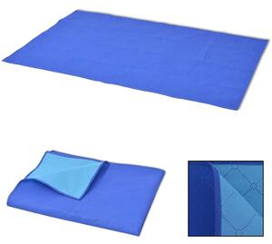 VidaXL 100x150 cm piknik lepedő kék és világoskék