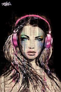 Plakát Loui Jover - DJ Girl, (61 x 91.5 cm)