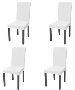 VidaXL 4 db fehér szabott nyújtható székszoknya