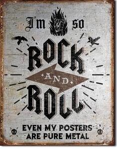Fém tábla Rock n Roll Posters, (30 x 42 cm)
