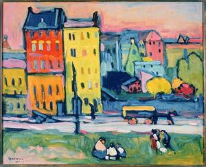 Reprodukció Houses in Munich, 1908, Wassily Kandinsky