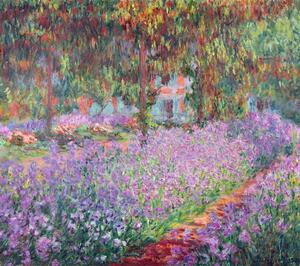 Claude Monet - Festmény reprodukció The Artist's Garden at Giverny, 1900, (40 x 35 cm)